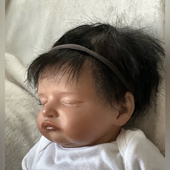 NEW Handmade Hyper Realistic Preemie Newborn Sleeping Reborn Doll with Nuk - Picture 6 of 11